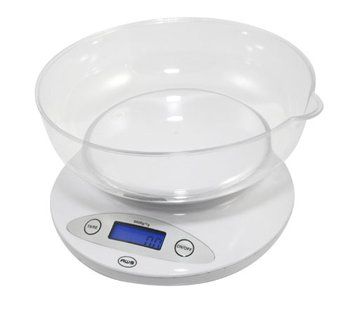 Black Kitchen Scale with Bowl